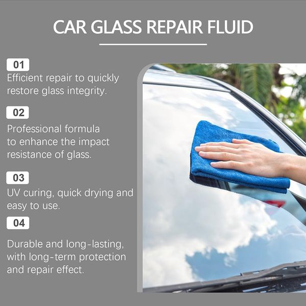 Automotive Glass Crack Nano Repair Fluid Kit