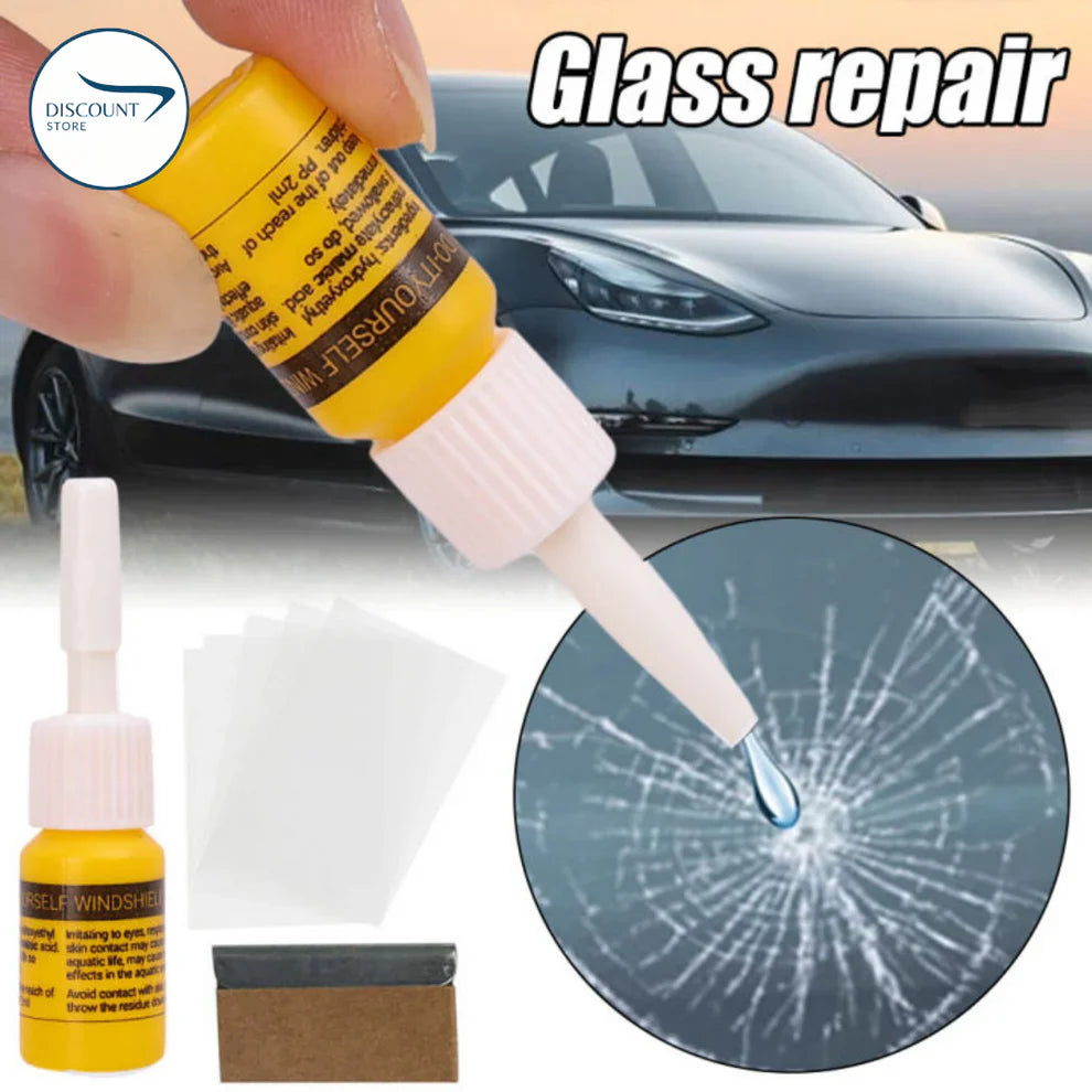Automotive Glass Crack Nano Repair Fluid Kit