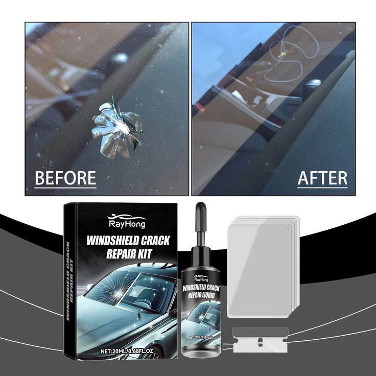 Automotive Glass Crack Nano Repair Fluid Kit