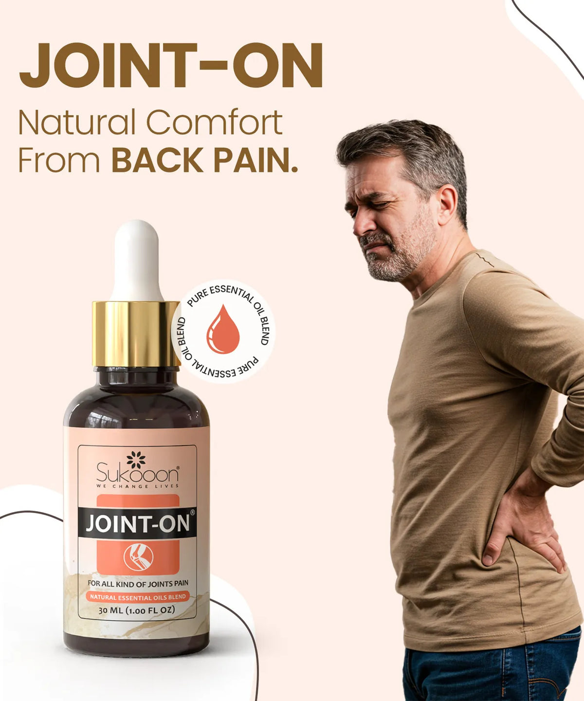 Sukoon Joint-On Essential Oil, For Knee & Joints Support